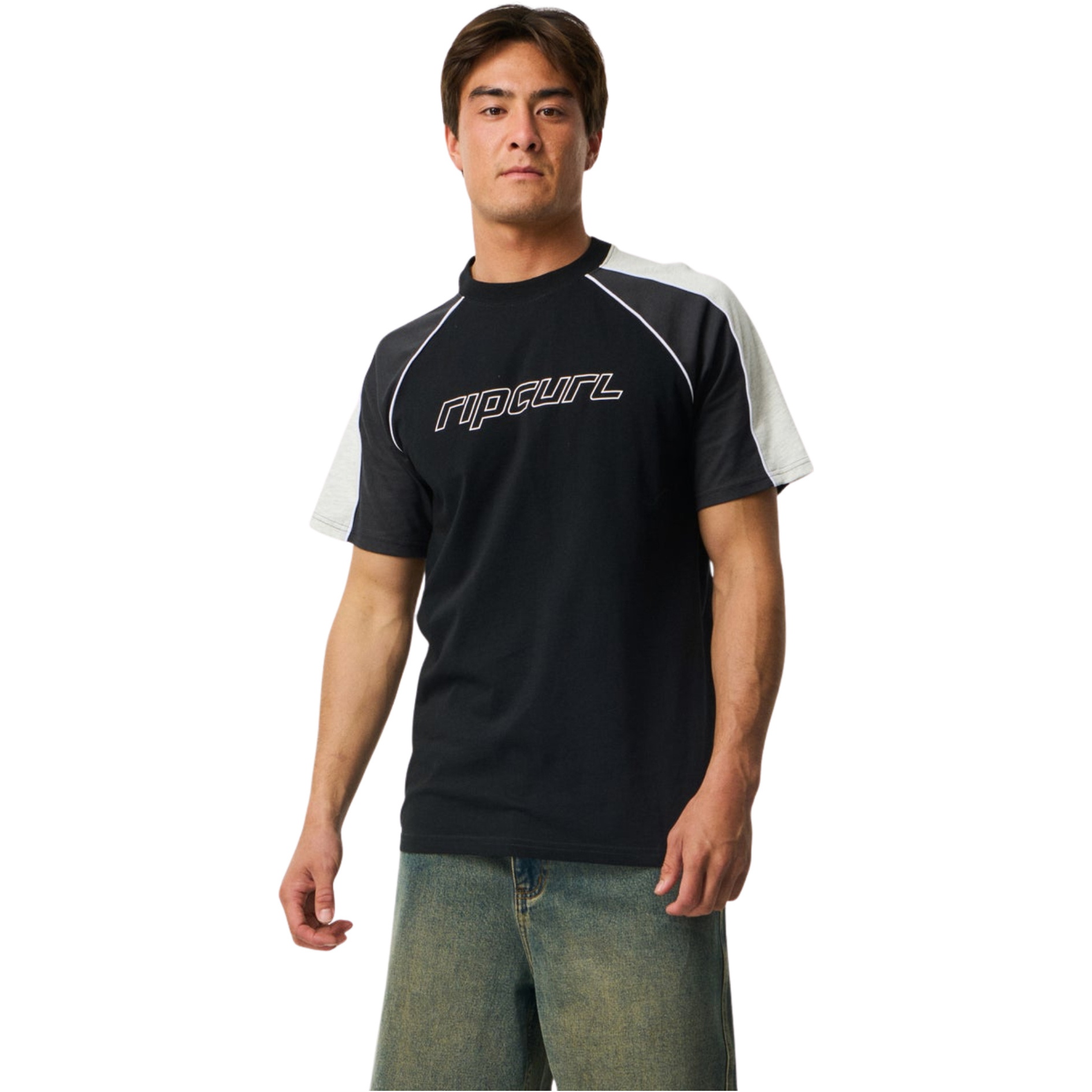 2026 Rip Curl Mens Panel Beater Tee 116MTE - Black